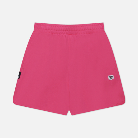 фото Женские шорты puma downtown high waist tr, цвет розовый, размер xs
