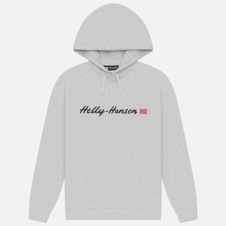 фото Мужская толстовка helly hansen core graphic hoodie, цвет серый, размер m