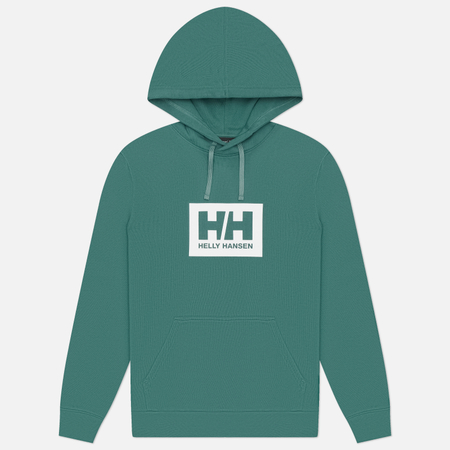фото Женская толстовка helly hansen hh box hoodie, цвет зелёный, размер m