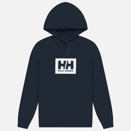 фото Женская толстовка helly hansen hh box hoodie, цвет синий, размер l