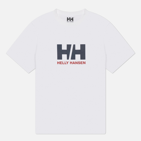 фото Мужская футболка helly hansen hh logo 3.0, цвет белый, размер xxxl