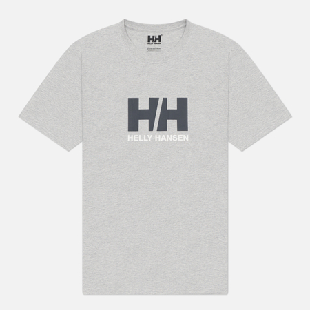 фото Мужская футболка helly hansen hh logo 3.0, цвет серый, размер xl