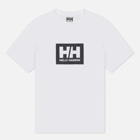 фото Мужская футболка helly hansen hh box 2.0, цвет белый, размер s