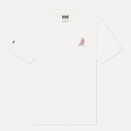 фото Мужская футболка helly hansen shoreline 3.0, цвет белый, размер xxl