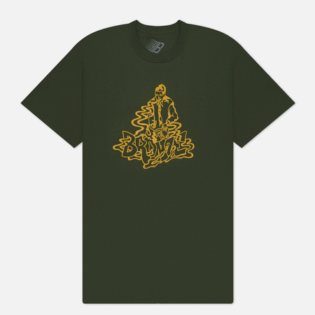 фото Мужская футболка bronze 56k 4/20, цвет оливковый, размер s