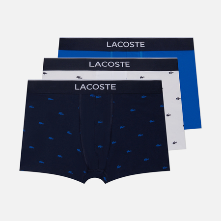 фото Комплект мужских трусов lacoste underwear 3-pack casual signature boxer, цвет комбинированный, размер m