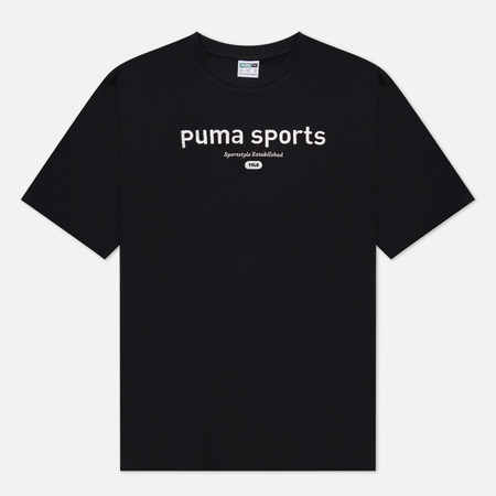 фото Мужская футболка puma puma sports team graphic, цвет чёрный, размер s