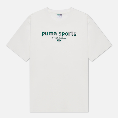 фото Мужская футболка puma puma sports team graphic, цвет белый, размер s