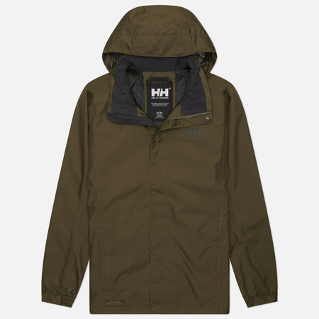 фото Мужская куртка ветровка helly hansen dubliner waterproof, цвет зелёный, размер m