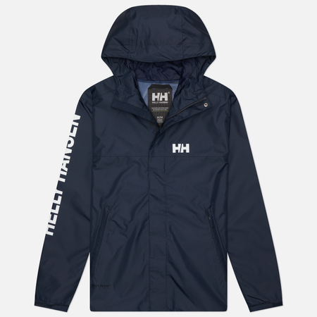 фото Мужская куртка ветровка helly hansen ervik regular fit, цвет синий, размер s
