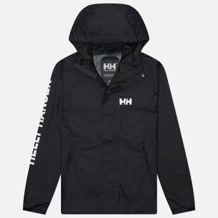 фото Мужская куртка ветровка helly hansen ervik, цвет чёрный, размер l