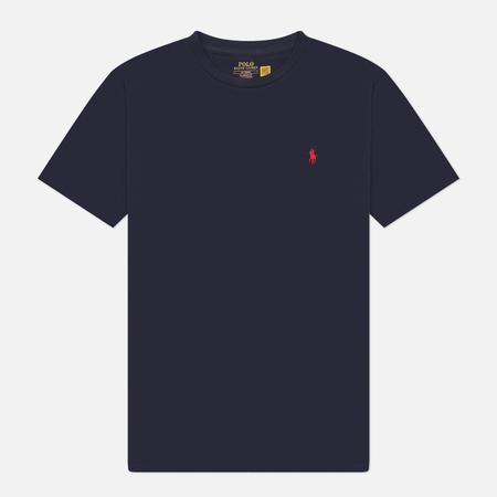 фото Мужская футболка polo ralph lauren classic 26/1 jersey, цвет синий, размер m
