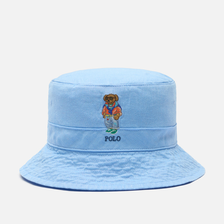 фото Панама polo ralph lauren polo bear tissue linen, цвет голубой, размер l-xl