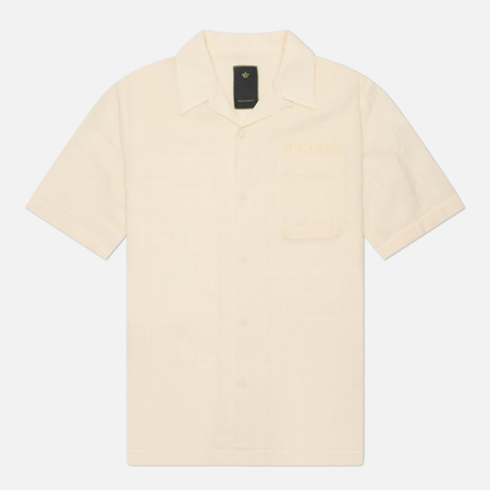 фото Мужская рубашка maharishi light double voil cuban, цвет бежевый, размер xl