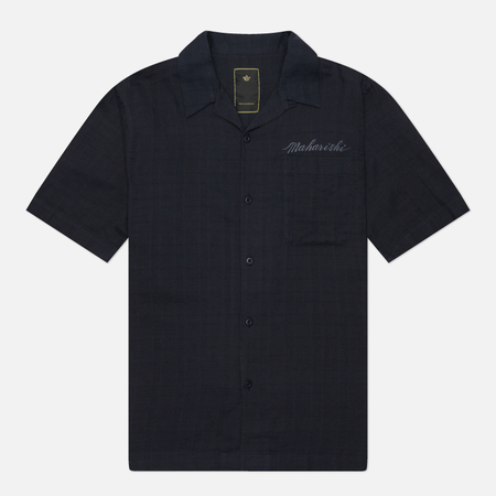 фото Мужская рубашка maharishi light double voil cuban, цвет синий, размер l