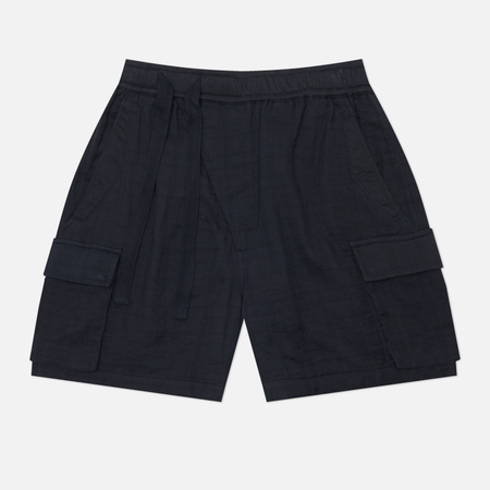 фото Мужские шорты maharishi double voile asym cargo, цвет синий, размер m
