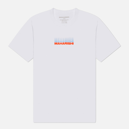 фото Мужская футболка maharishi pax cultura print, цвет белый, размер m