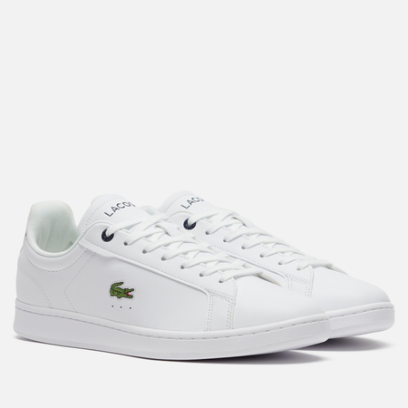 фото Мужские кроссовки lacoste carnaby pro bl leather tonal, цвет белый, размер 40.5 eu