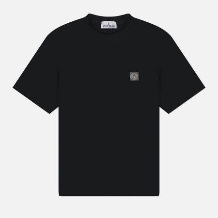 фото Мужская футболка stone island regular compass patch, цвет чёрный, размер s