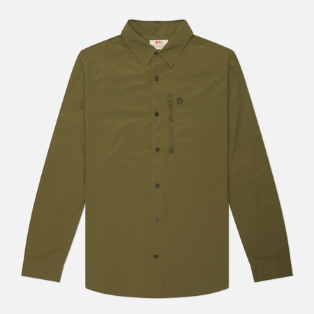 фото Мужская рубашка fjallraven abisko hike, цвет оливковый, размер xl