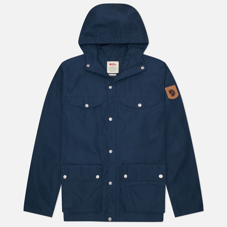 фото Мужская куртка ветровка fjallraven greenland, цвет синий, размер xl