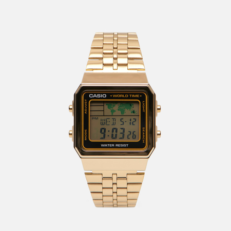 фото Наручные часы casio vintage a500wga-1, цвет золотой