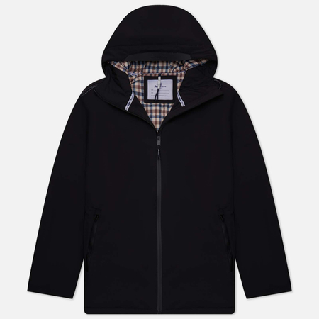 фото Мужская куртка парка aquascutum active shell middle, цвет чёрный, размер s