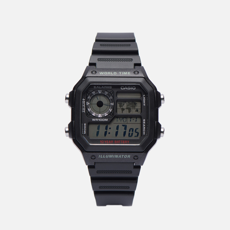 фото Наручные часы casio collection ae-1200wh-1a, цвет чёрный