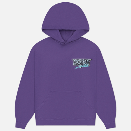 фото Мужская толстовка anti social social club snow cat hoodie, цвет фиолетовый, размер s
