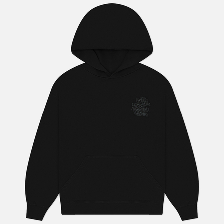 фото Мужская толстовка anti social social club keyed-up hoodie, цвет чёрный, размер s