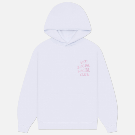 фото Мужская толстовка anti social social club rhinestone mind games hoodie, цвет белый, размер l