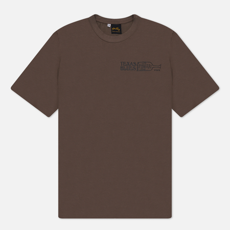 фото Мужская футболка stan ray blues brush, цвет коричневый, размер s