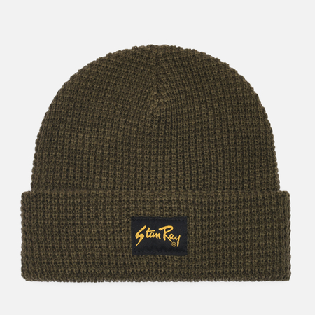 фото Шапка stan ray waffle knit, цвет оливковый