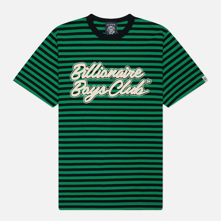 фото Мужская футболка billionaire boys club script astro stripe, цвет зелёный, размер s