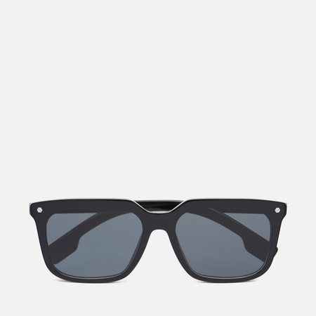 фото Солнцезащитные очки burberry carnaby, цвет чёрный, размер 56mm