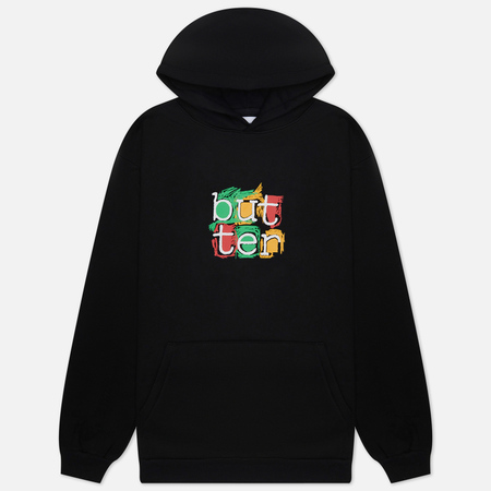 фото Мужская толстовка butter goods scribble hoodie, цвет чёрный, размер s