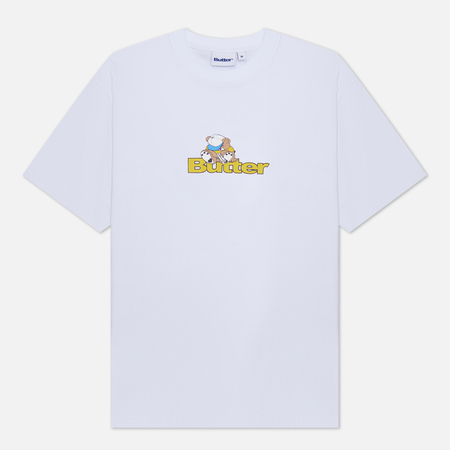 фото Мужская футболка butter goods teddy logo, цвет белый, размер s