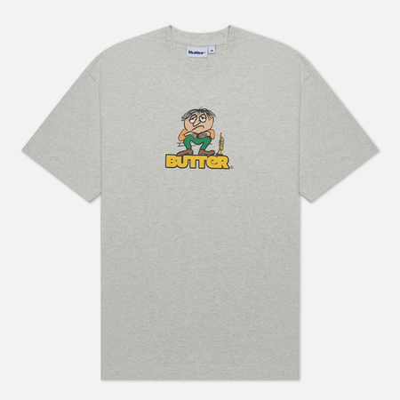 фото Мужская футболка butter goods blues logo, цвет серый, размер s