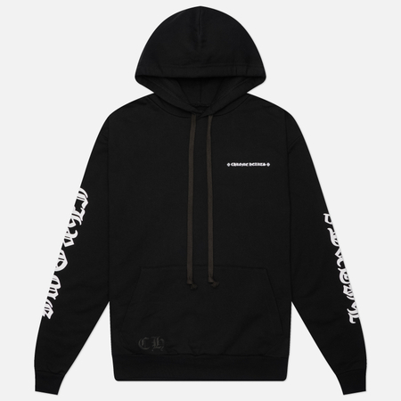 фото Мужская толстовка chrome hearts cemetery cross tire tracks hoodie, цвет чёрный, размер xl