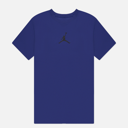 фото Мужская футболка jordan jumpman dri-fit crew, цвет синий, размер s