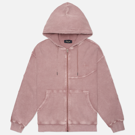 фото Мужская толстовка dime premium waffle zip hoodie, цвет розовый, размер s