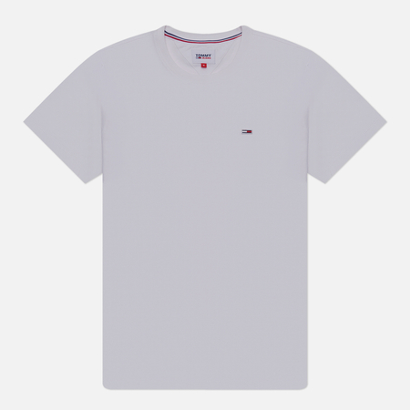фото Мужская футболка tommy jeans classics organic cotton, цвет белый, размер s