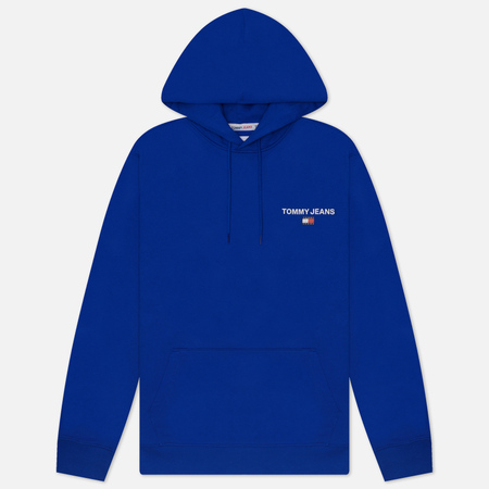 фото Мужская толстовка tommy jeans regular entry graphic hoodie, цвет синий, размер s
