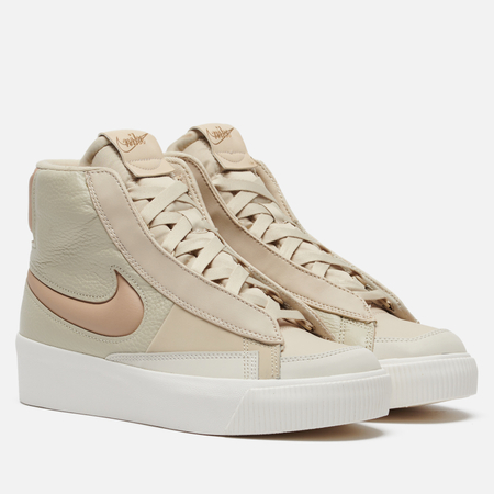 фото Женские кроссовки nike blazer mid victory, цвет бежевый, размер 36.5 eu