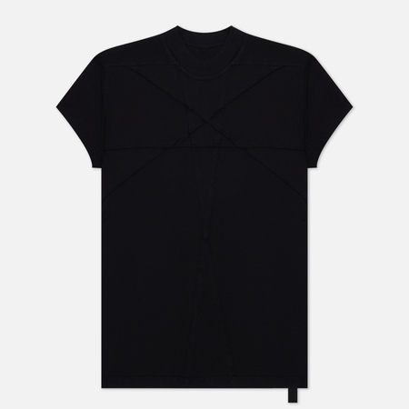 фото Женская футболка rick owens drkshdw luxor small level t penta patchwork, цвет чёрный, размер xs