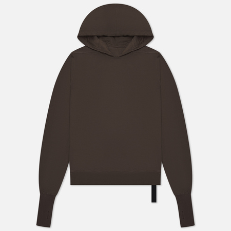 фото Мужская толстовка rick owens drkshdw luxor gauntlet granbury hoodie, цвет коричневый, размер s