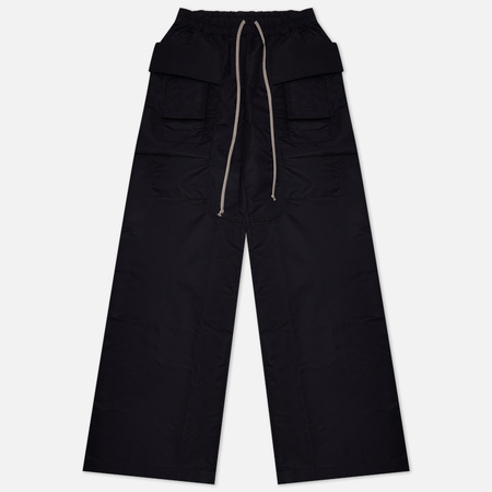 фото Мужские брюки rick owens drkshdw luxor creatch cargo drawstring recycled bomber, цвет чёрный, размер s