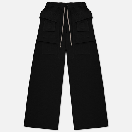 фото Мужские брюки rick owens drkshdw luxor creatch cargo drawstring, цвет чёрный, размер s