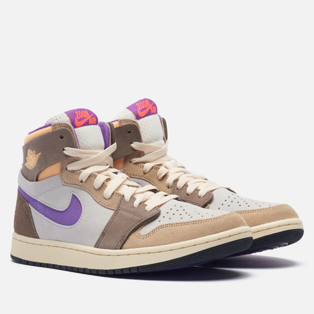 фото Мужские кроссовки jordan air jordan 1 high zoom air cmft 2, цвет бежевый, размер 40 eu