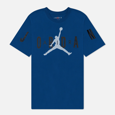 фото Мужская футболка jordan air stretch, цвет синий, размер s